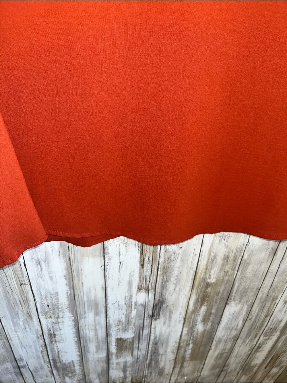 Entro Rust Orange Blouse L Oversized Flowy V Neck Short Sleeve Boho Top - Picture 4 of 4